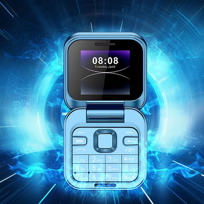 i16 Ultra-Compact Flip Phone — Blue